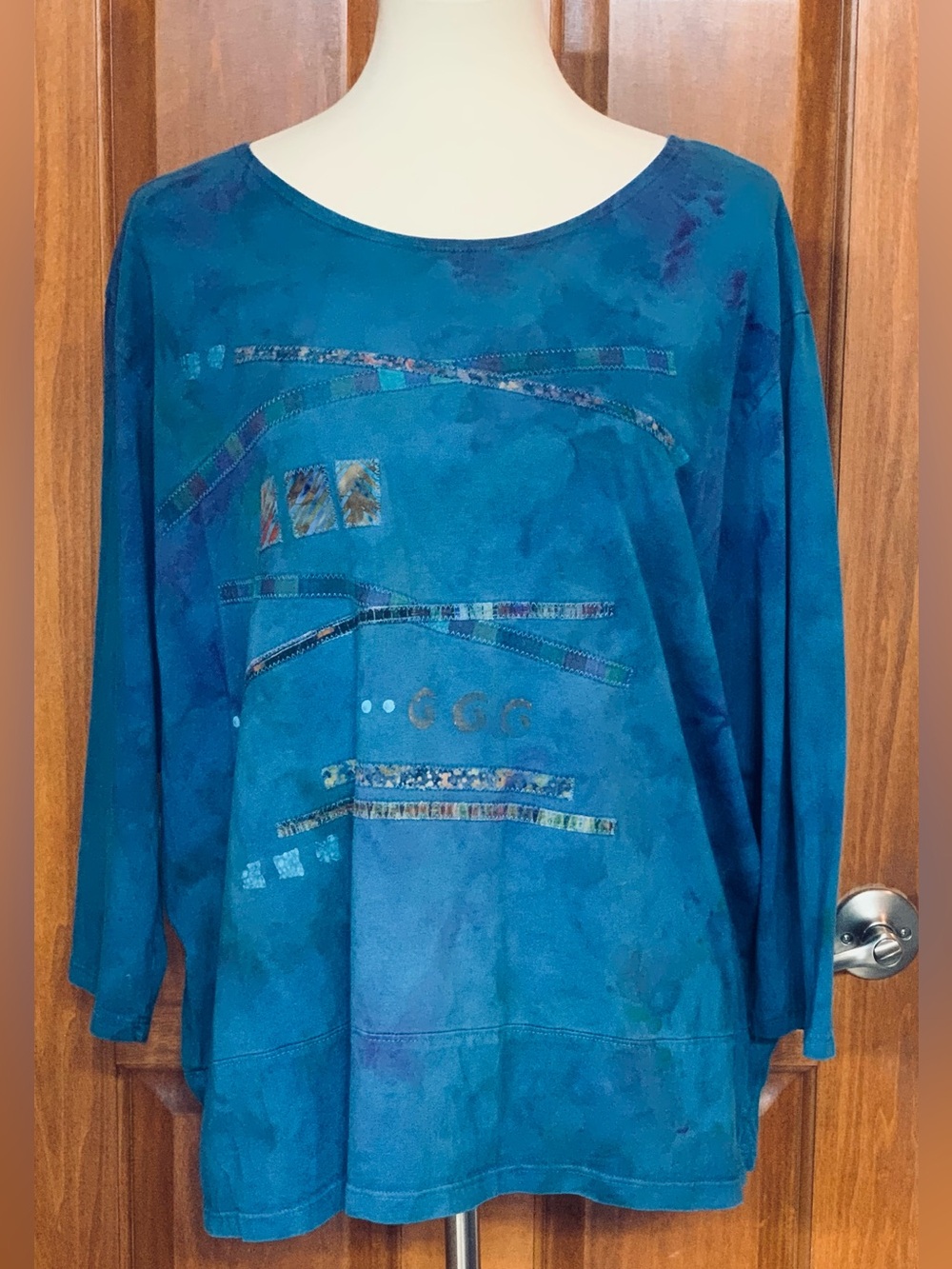 Vintage Art to Wear Lagenlook Boho Artisan Eclectic Top